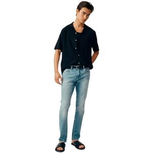 NWT DL1961 Nick Slim-Fit Jeans Mens Riverhead Light Wash Distressed Denim 28x 34